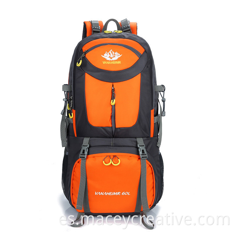 Fashion Polyester Waterproof 50L Multi -Función Bolsa de mochila al aire libre Camping Senderismo Mochila con tapa de lluvia